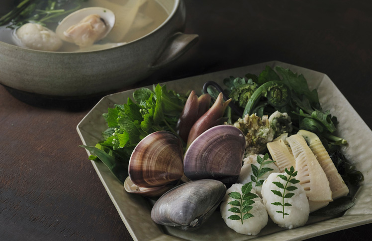 京のひめ苞　蛤と若竹の鍋