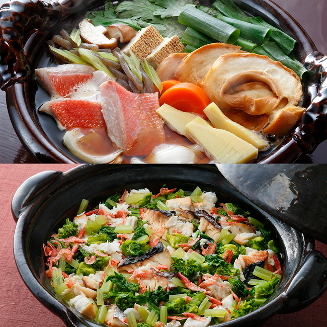 京のひめ苞　金目鯛のすき焼き・鰆と菜の花の炊き込みご飯セット