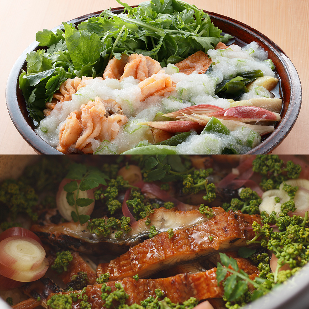 京のひめ苞　油目の卸し鍋・花山椒と鰻の炊き込みご飯セット