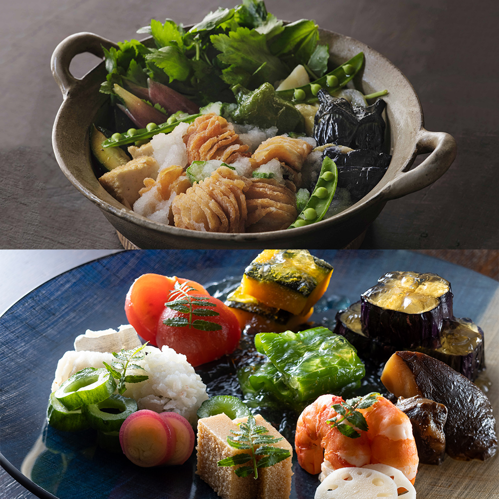 京のひめ苞　油目の卸し鍋・夏野菜と彩りオードブルセット