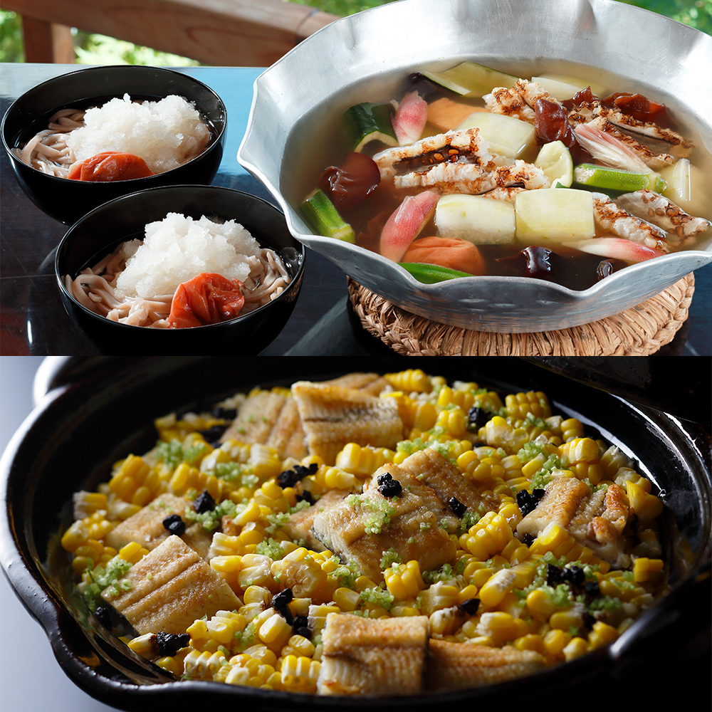 京のひめ苞　鱧の暑気払い鍋・鰻ととうもろこしの炊き込みご飯セット
