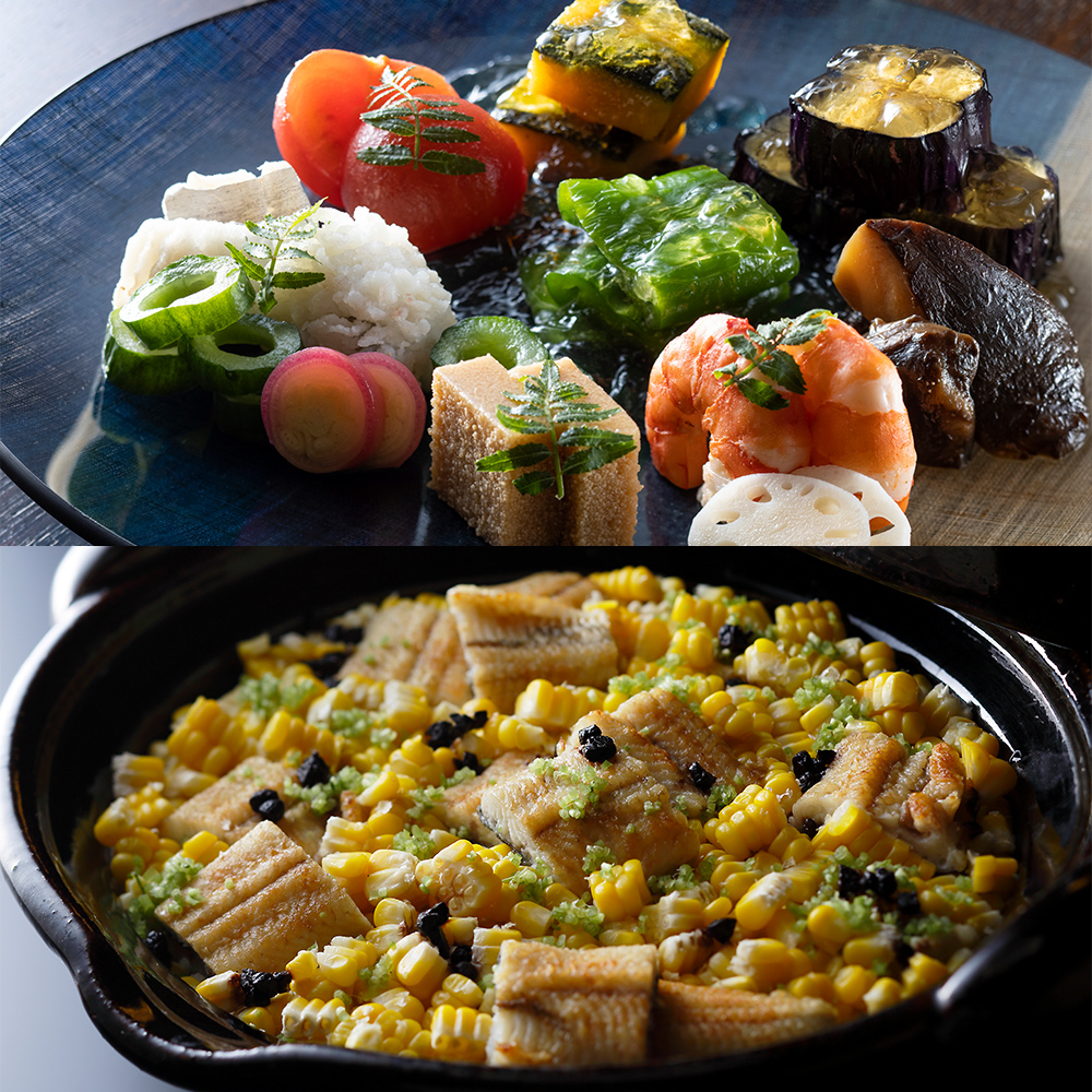 京のひめ苞 夏野菜と彩りオードブル・鰻ととうもろこしの炊き込みご飯セット