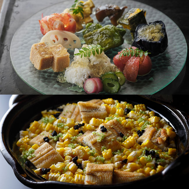 京のひめ苞 夏野菜と彩りオードブル・鰻ととうもろこしの炊き込みご飯セット