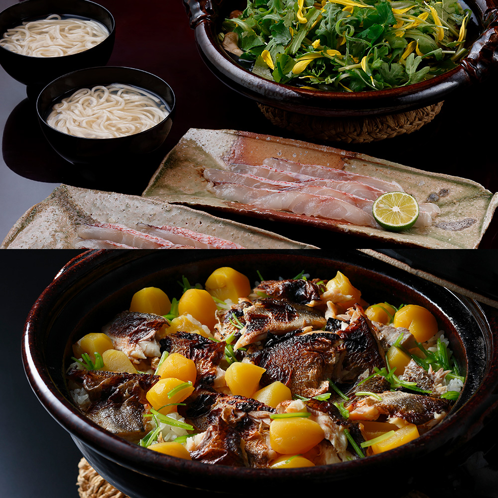 京のひめ苞 ぐぢしゃぶ 菊花・かますと栗の炊き込みご飯セット