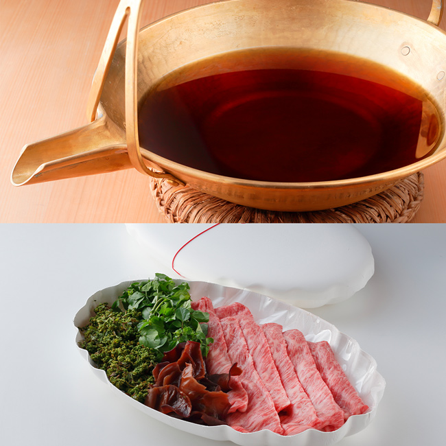 京のひめ苞　花山椒と牛肉の鍋　醤油だし　＜5月・6月＞