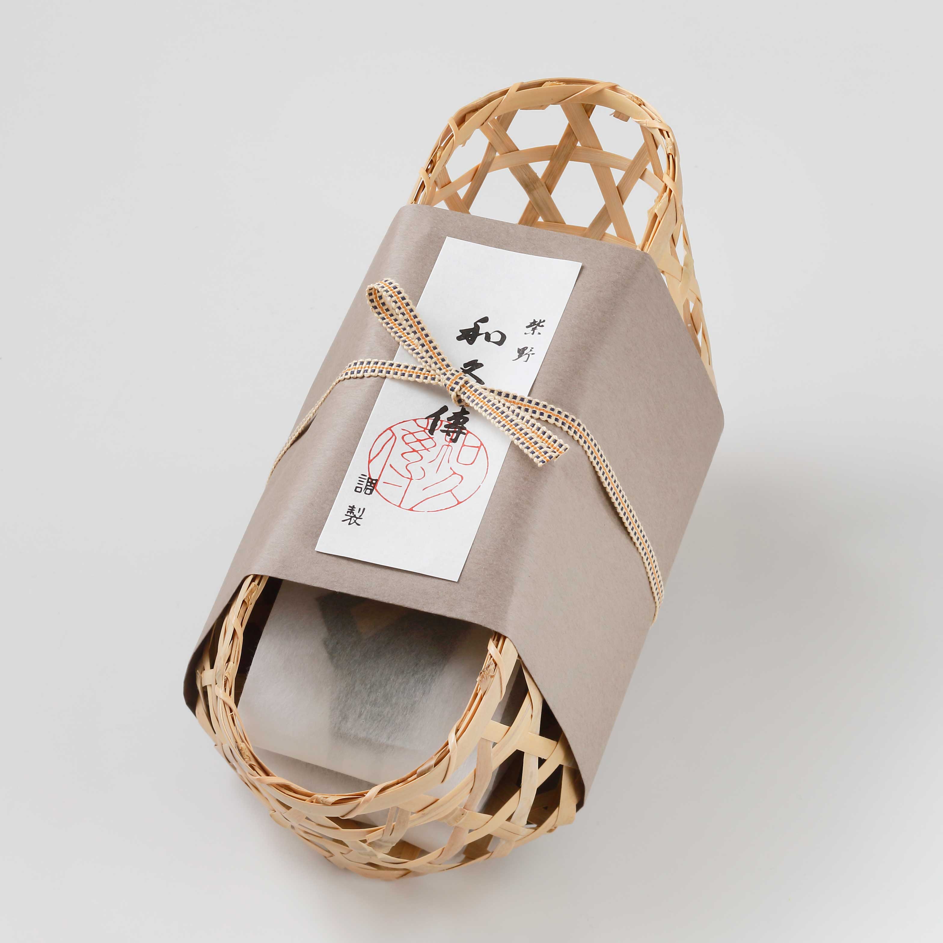 ささのか菓子　笹わらび【竹籠】8本入