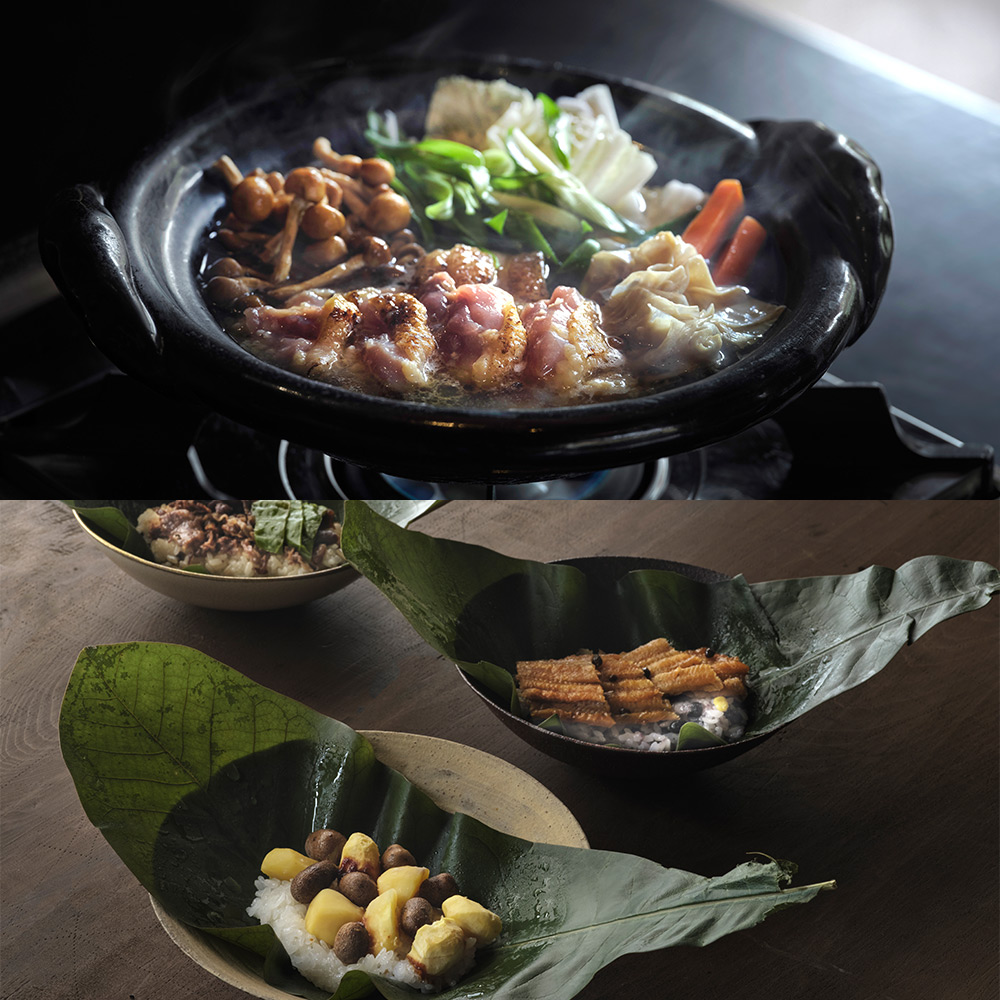 米味噌糀漬け 京地どり鍋・季節の飯蒸し三種 秋 セット《冷凍》